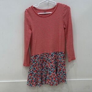 Tea Collection Red Striped Floral Dress